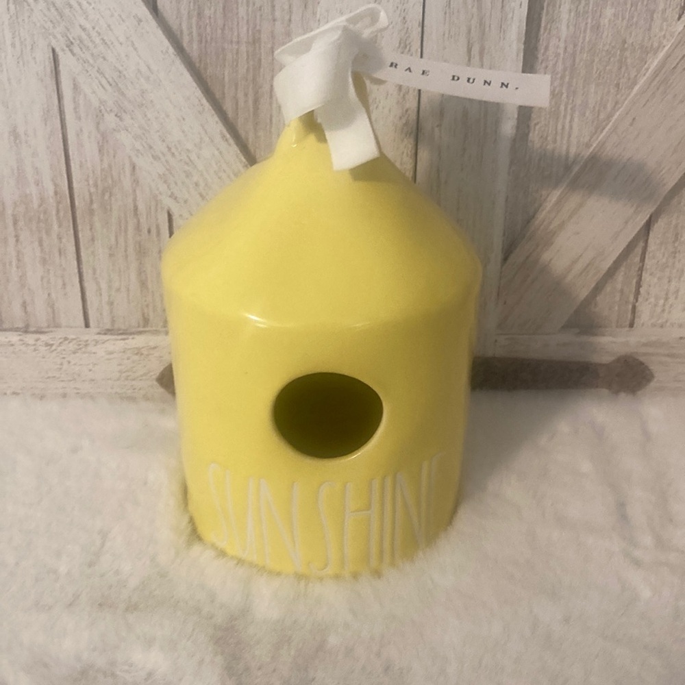 Rae Dunn Yellow Sunshine Birdhouse